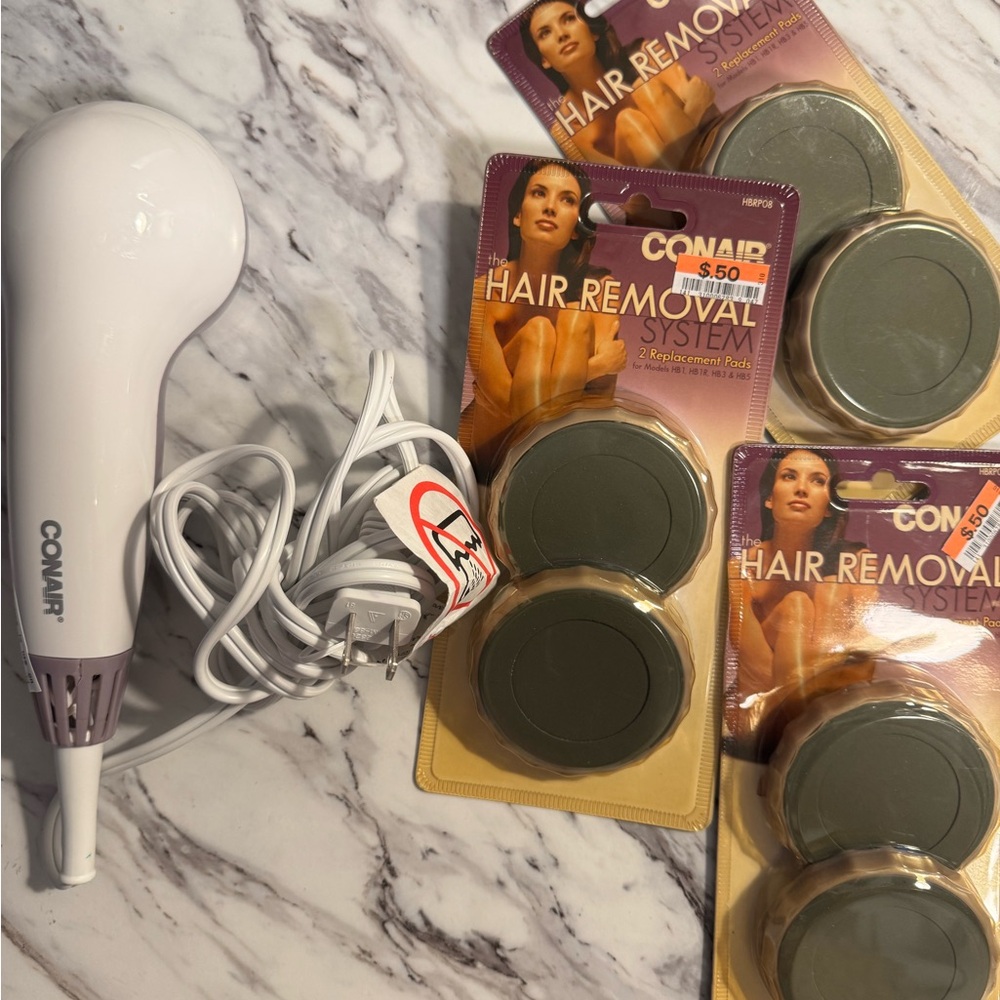 2003 ConAir Hair Removal System and replacement pads